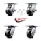 Service Caster 4 Inch Phenolic Caster Set with Roller Bearing 4 Swivel Lock and 2 Brake SCC SCC-35S420-PHR-SLB-BSL-2-BSL-2 - alternate 6